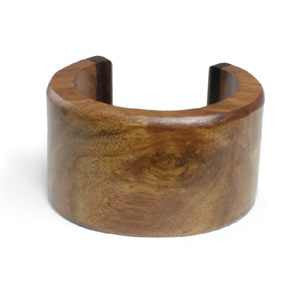wooden cuff bracelet spiral design